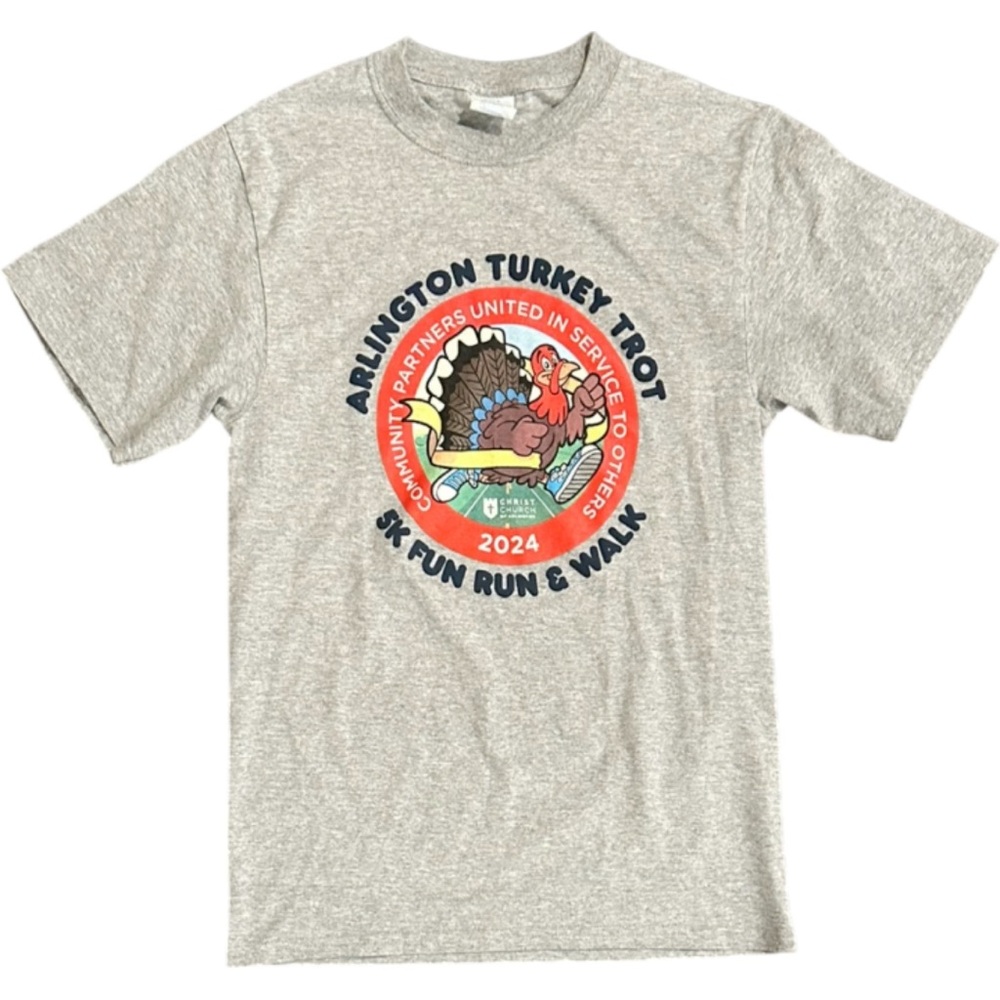 Turkey Trot T-Shirt Women’s Small Gray Arlington, Virginia Short Sleeve